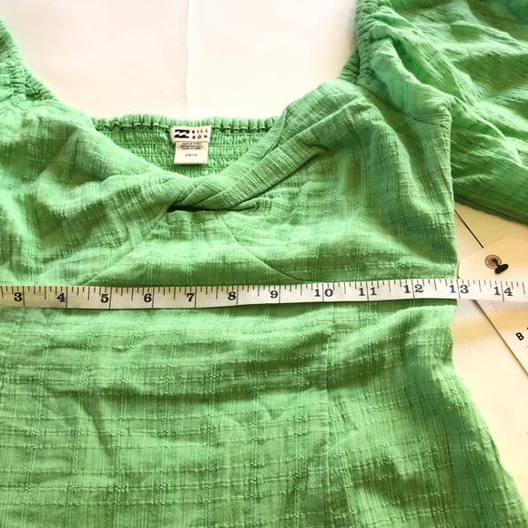 Billabong Del Sol Puff Sleeve Textured Smocked Mini Dress Size S - Picture 12 of 15